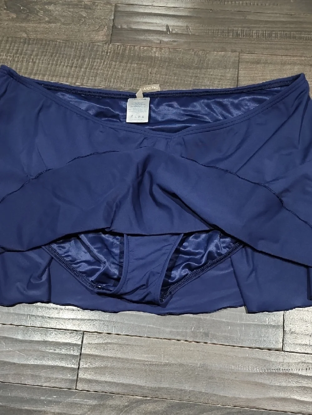 Land's End Navy Blue Swim Skirt